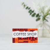 コーヒーショップの破れた紙 名刺 (スタンド正面)