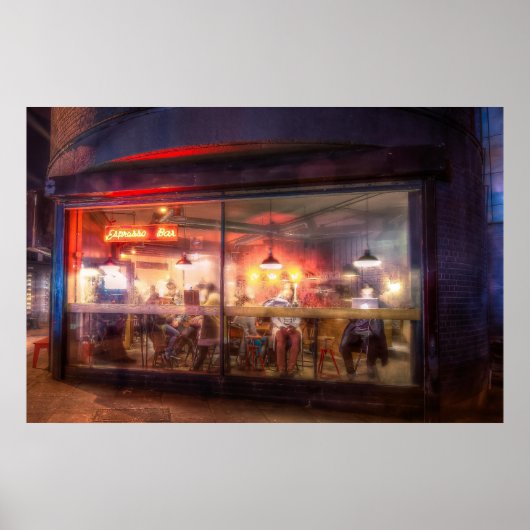 コーヒーショップを蒸し上げる ポスター (正面)