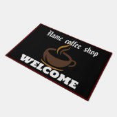 コーヒーショップウェルカムレストラパーソナライズされたン名 ドアマット (アングル)