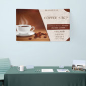コーヒーショップエスプレッソカフェドリンクモダンドリンク店B 横断幕 (トレードショー)