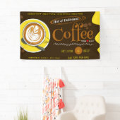 コーヒーショップエスプレッソカフェドリンクモダンドリンク店B 横断幕 (インサイチュ)