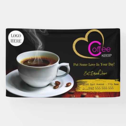 コーヒーショップエスプレッソカフェドリンクモダンドリンク店B 横断幕 (横)