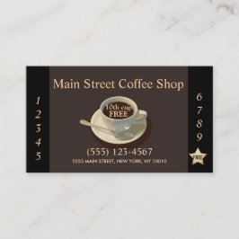 コーヒーショップカスタマーロイヤリティパンチ ロイヤリティカード