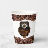 コーヒーショップカスタムのビジネス名 紙コップ (裏面)