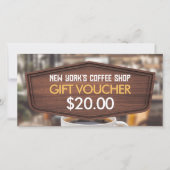 コーヒーショップカフェギフト証明伝票 (正面)