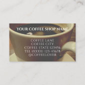 コーヒーショップカフェビジネスロイヤリティカード 紹介カード (裏面)