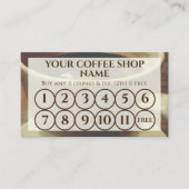 コーヒーショップカフェビジネスロイヤリティカード 紹介カード (正面)