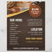 コーヒーショップカフェフライヤーテンプレート チラシ (裏面)