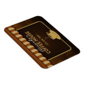 コーヒーショップカフェブラウン小カスタム粒フレキシマグネット マグネット (右側)