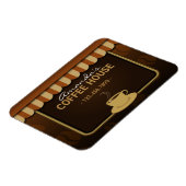 コーヒーショップカフェブラウン小カスタム粒フレキシマグネット マグネット (左側)