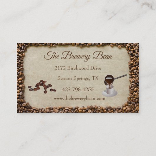 コーヒーショップカフェ名刺 名刺 (裏面)