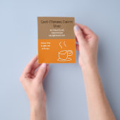 コーヒーショップカフェ広告 チラシ (手)