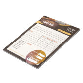 コーヒーショップカフェ | サービス注文請求書型枠 ノートパッド (アングル)