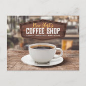 コーヒーショップカフェ ポストカード (正面)