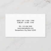 コーヒーショップキュート赤面ピンクロイヤリティパンチ ロイヤリティカード (裏面)