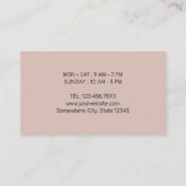 コーヒーショップコーヒーカップピンクの顧客ロイヤリティ ロイヤリティカード (裏面)