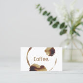 コーヒーショップコーヒー汚れロイヤリティパンチ ロイヤリティカード (スタンド正面)