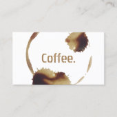 コーヒーショップコーヒー汚れロイヤリティパンチ ロイヤリティカード (正面)