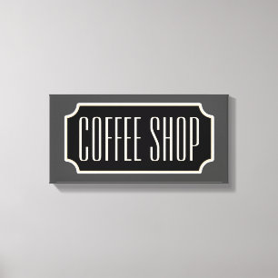 コーヒーショップサインキャンバス キャンバスプリント