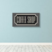 コーヒーショップサインキャンバス キャンバスプリント (インサイチュ (ウッドフロア))