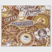コーヒーショップサインヴィンテージ ラッピングペーパー (フラット)