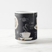 コーヒーショップシャルボードタイポグラフィカプチーノハート コーヒーマグカップ (中央)