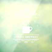 コーヒーショップスクロールワークフレームホワイトID875 ウィンドウサイン (シート3)