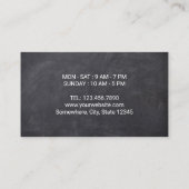 コーヒーショップチョーク素朴ボードカフェロイヤリティ ロイヤリティカード (裏面)