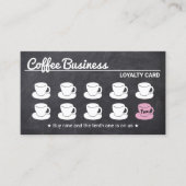 コーヒーショップチョーク素朴ボードカフェロイヤリティ ロイヤリティカード (正面)