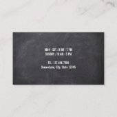 コーヒーショップチョーク素朴ボード顧客ロイヤリティ ロイヤリティカード (裏面)