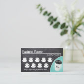 コーヒーショップチョーク素朴ボード10カップロイヤリティ ロイヤリティカード (スタンド正面)