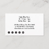 コーヒーショップハウス |大理石金ゴールド ロイヤリティカード (裏面)