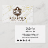 コーヒーショップハウス |大理石金ゴールド ロイヤリティカード (正面/裏面)