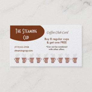 コーヒーショップパンチカード ロイヤリティカード