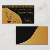 コーヒーショップパンチカード ロイヤリティカード (正面/裏面)