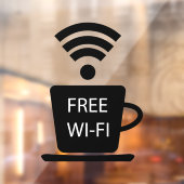 コーヒーショップフリーWi-Fi ウィンドウサイン (シート2)