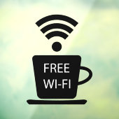 コーヒーショップフリーWi-Fi ウィンドウサイン (シート3)