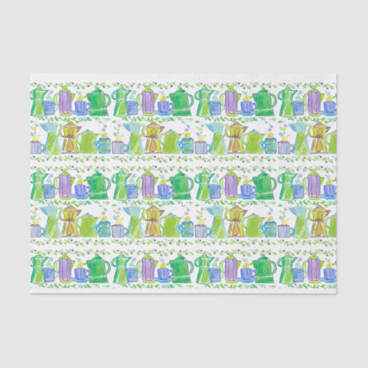 コーヒーショッププレフランスのスカップイラストレーション 薄葉紙 (正面)