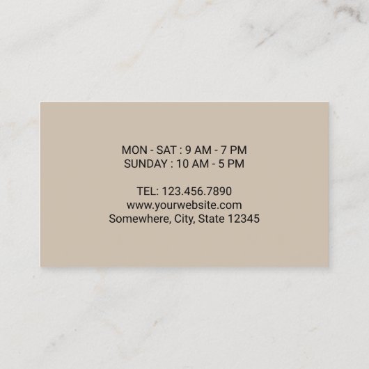 コーヒーショッププレーンベージュカスタマーロイヤリティ ロイヤリティカード (裏面)