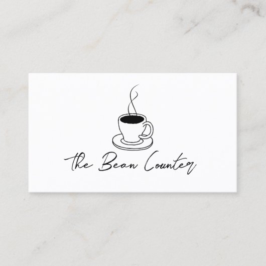 コーヒーショッププロフェッショナルミニマリスト 名刺 (正面)