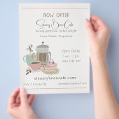 コーヒーショップベーカリーカフェ予測できなレトロ水彩 チラシ (手)