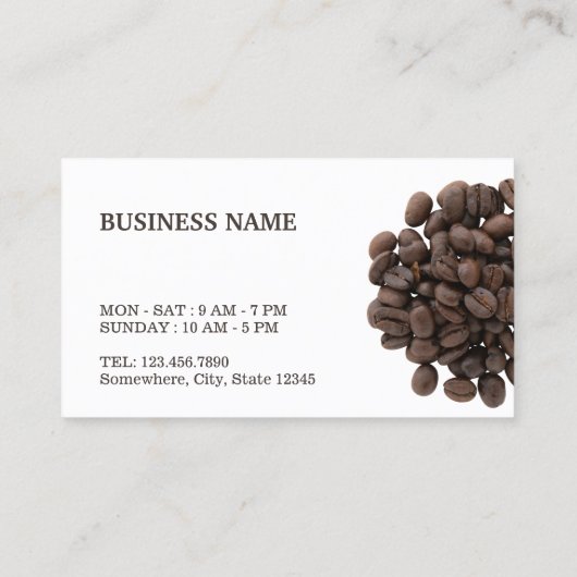 コーヒーショップミニマルロイヤリティパンチ ロイヤリティカード (裏面)