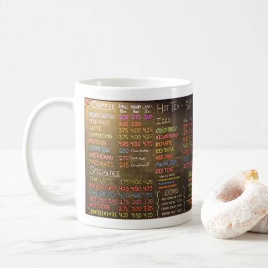 コーヒーショップメニューボード – Coffee Mug コーヒーマグカップ (ドーナツ)