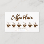 コーヒーショップモダンQRコードロイヤリティカード ロイヤリティカード (正面)