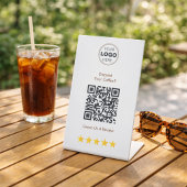 コーヒーショップレビューQRコード 台座サイン