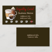 コーヒーショップロイヤリティカード3 ロイヤリティカード (正面/裏面)