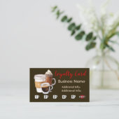 コーヒーショップロイヤリティカード3 ロイヤリティカード (スタンド正面)