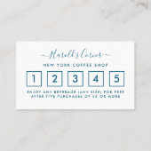 コーヒーショップロイヤリティカード – コーヒーアイコン ロイヤリティカード (裏面)