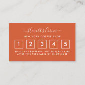 コーヒーショップロイヤリティカード – コーヒーマグ ロイヤリティカード (裏面)