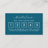 コーヒーショップロイヤリティカード – ブルーコーヒーマグ ロイヤリティカード (裏面)